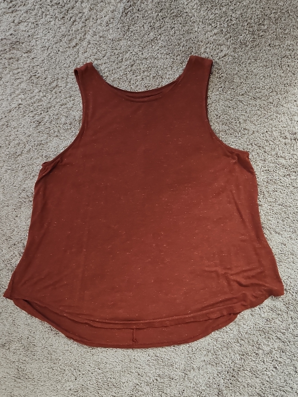 Old Navy Sleeveless Tunic Tank Top in Rust W/ Gold Specks